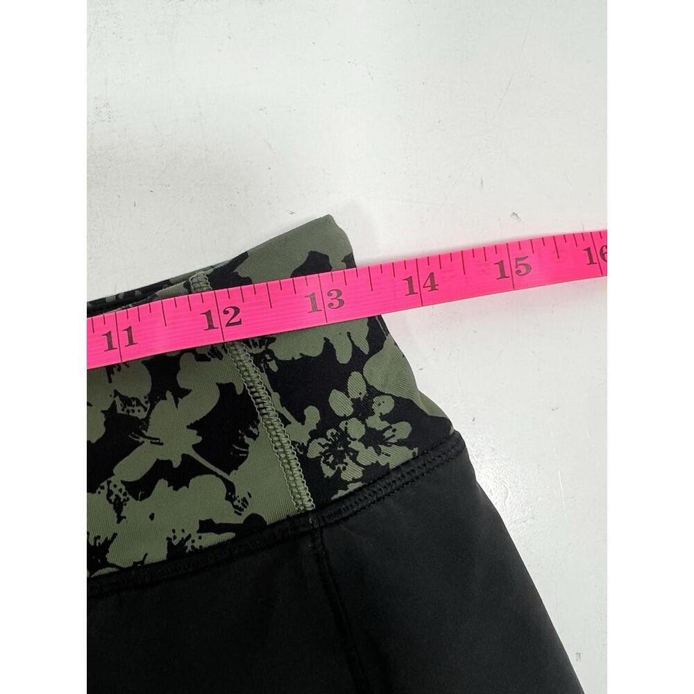 Lululemon Speed Up Women’s Sz 2 Black Efflorescent Barracks Green Lined Shorts - Picture 7 of 8